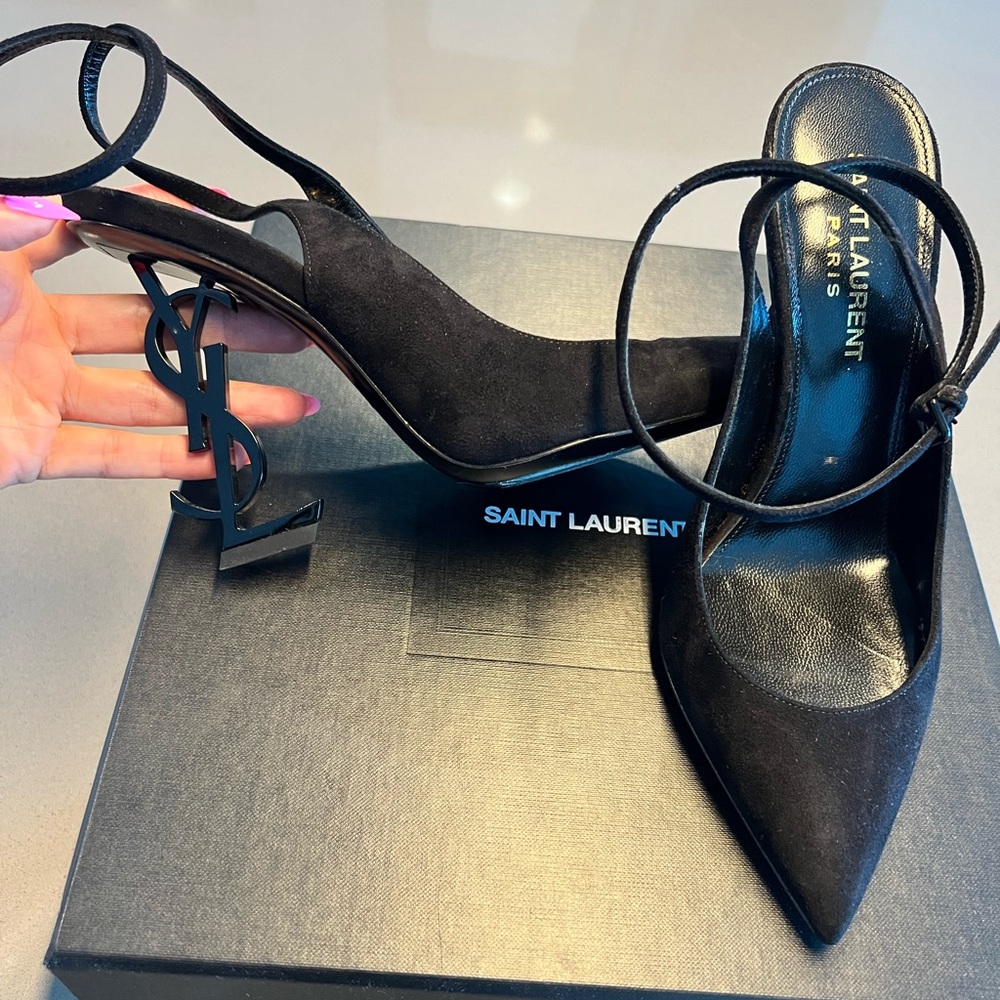 SAINT LAURENT 'OPYUM' PUMPS US 6 Black - Picture 2 of 12